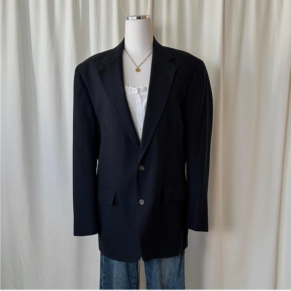 Vintage Brooks Brothers Pinstripes Sport Coat Navy. - Picture 3 of 8